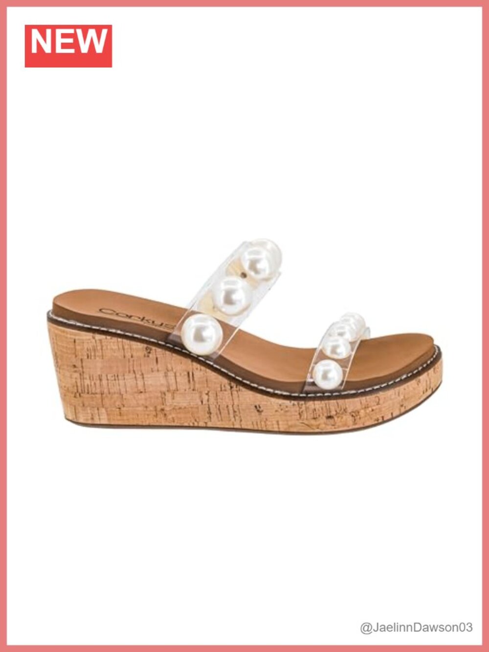 Happy Go Lucky Women's Wedge Sandals Open Toe Double Strap Dome Accents EVA